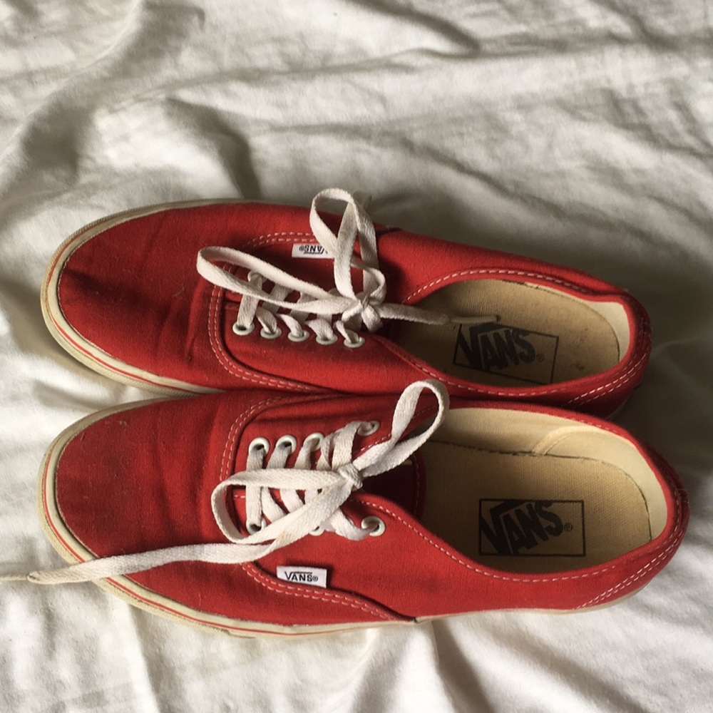 Red Vans Size 10.5